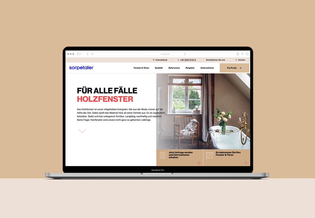 Holzfenster — Sorpetaler