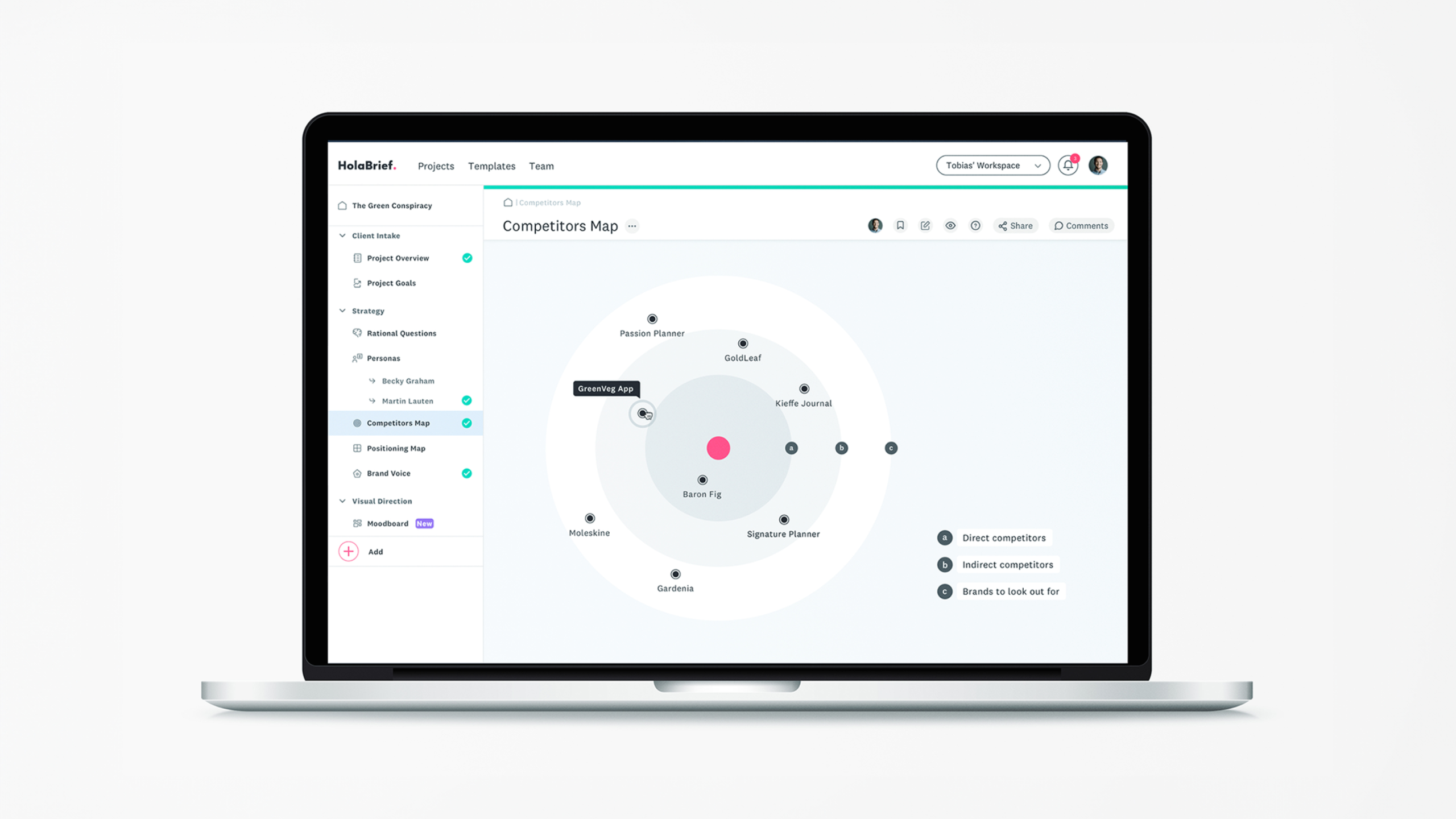 Competitors Map — HolaBrief